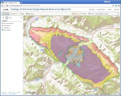 Geology Furlo Gorges in ArcGIS.com