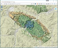 OpenLayers map of Furlo Gorges